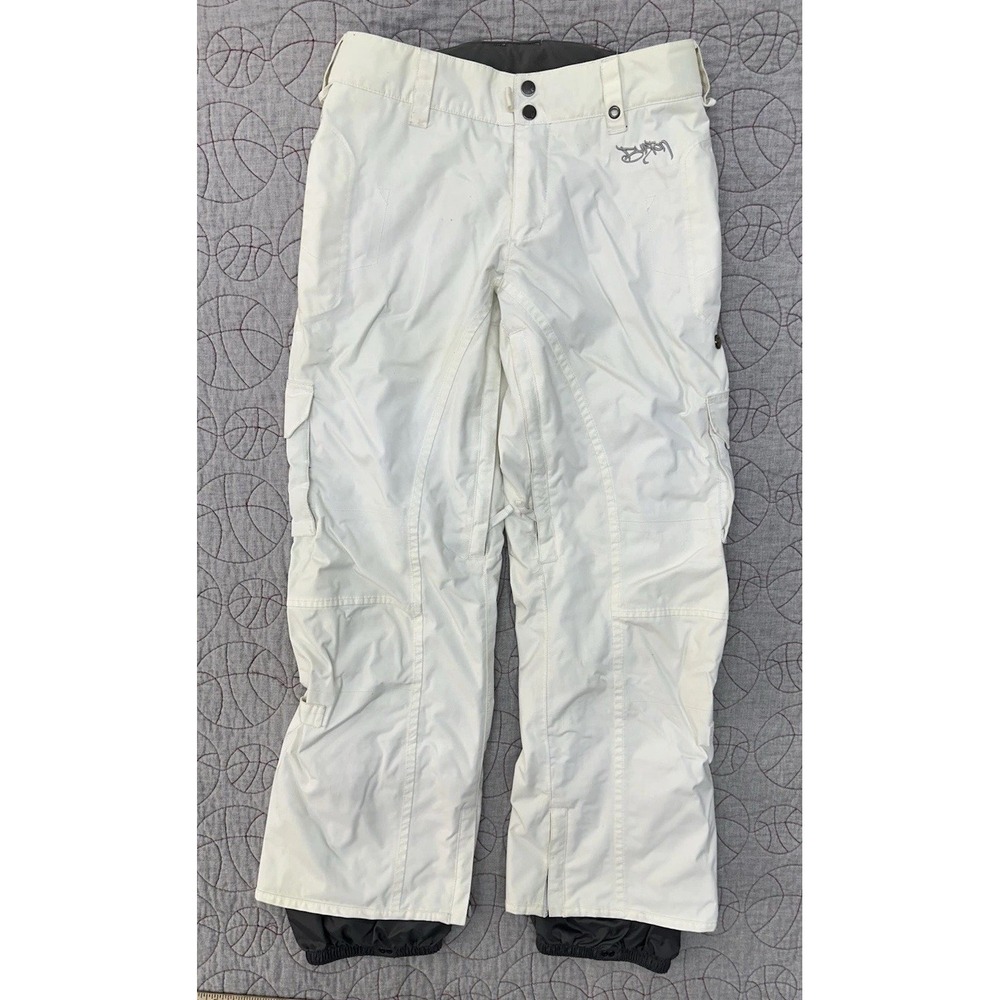 Burton Stow Cargo Ski‎ Snowboard Pants White Adjustable / Women's Small